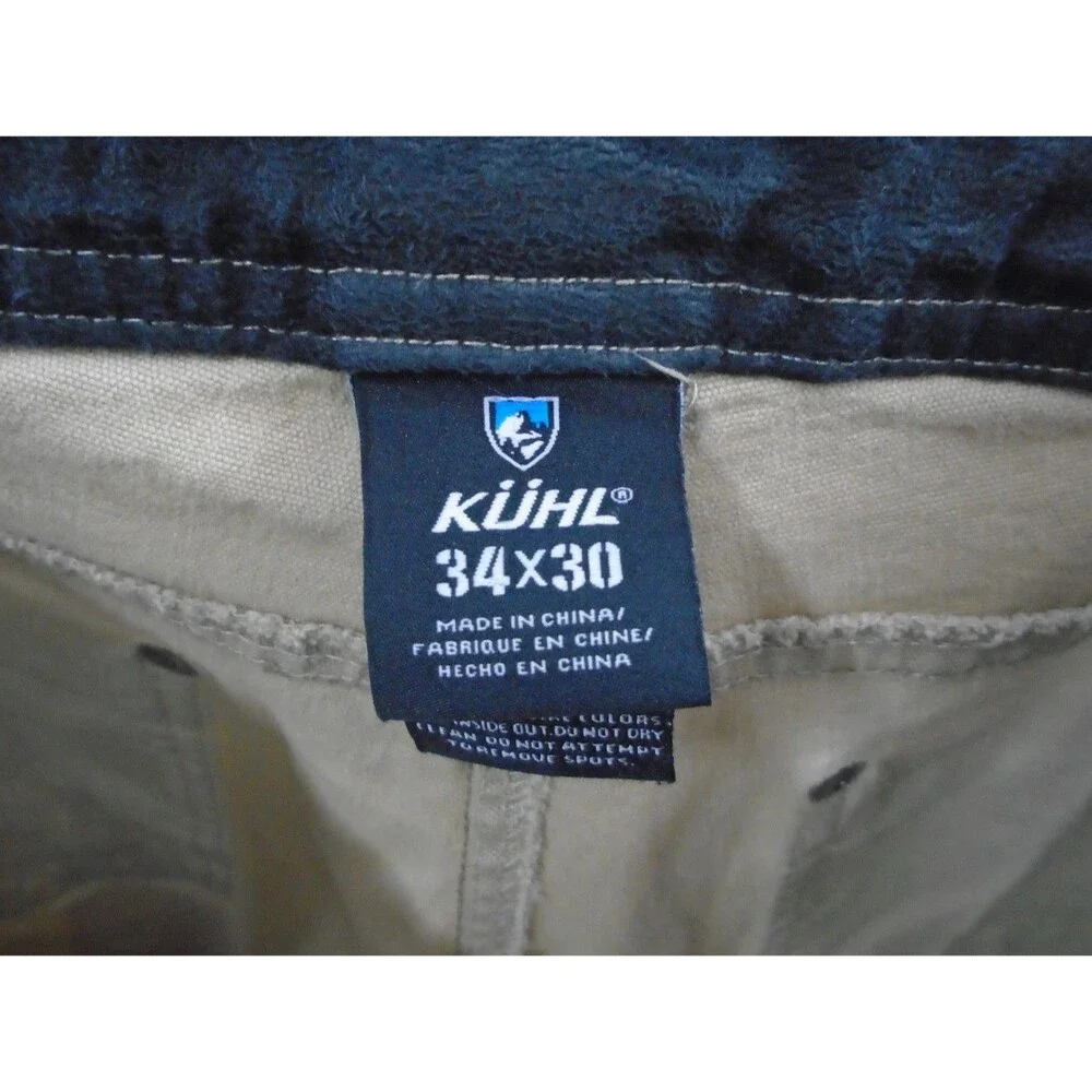 Kuhl Kanvus Jean Men's Size 34 (34x29) Vintage Patina Dye Hiking Pants Tan - Picture 3 of 13